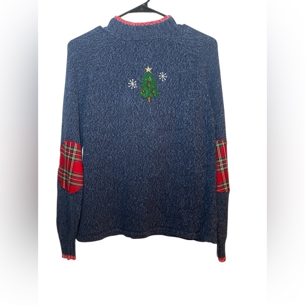 Vintage Tiara International Christmas Sweater Blue Holiday Small - Picture 7 of 7
